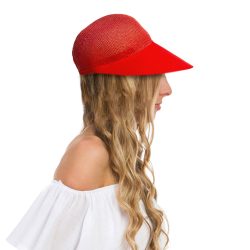 womens red visor