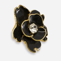 Black flower ring