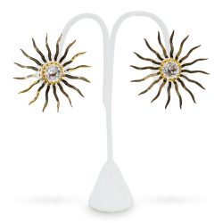 Gold sunburst earrings