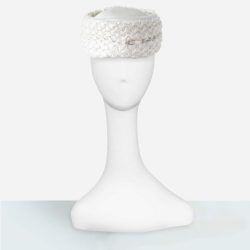 cream straw pillbox hat