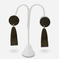 Brass statement earrings