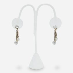 simulated pearl dangle earrings