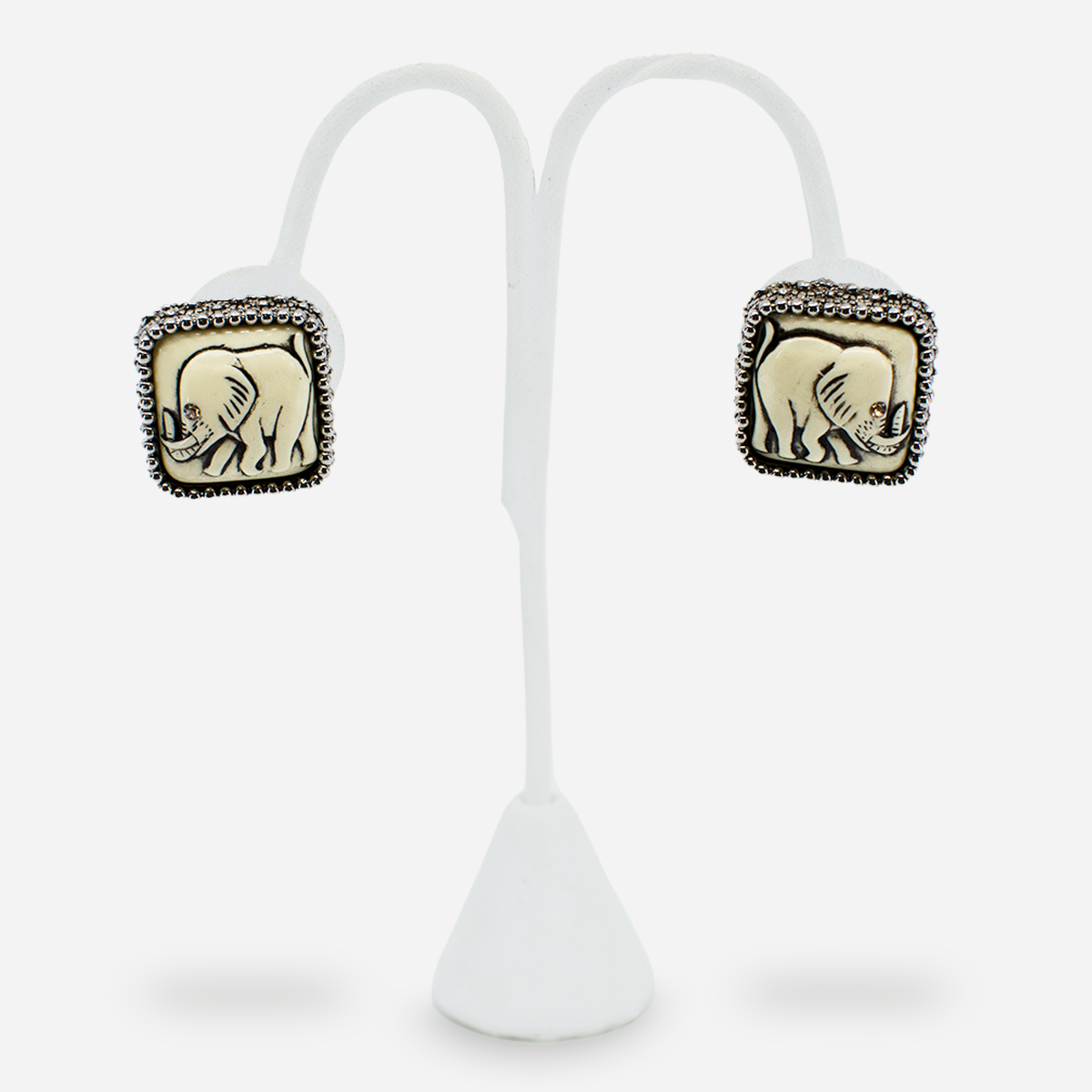 elephant clip earrings
